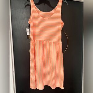 NWT Old Navy Girls Dress Orange Stripes plus XXL